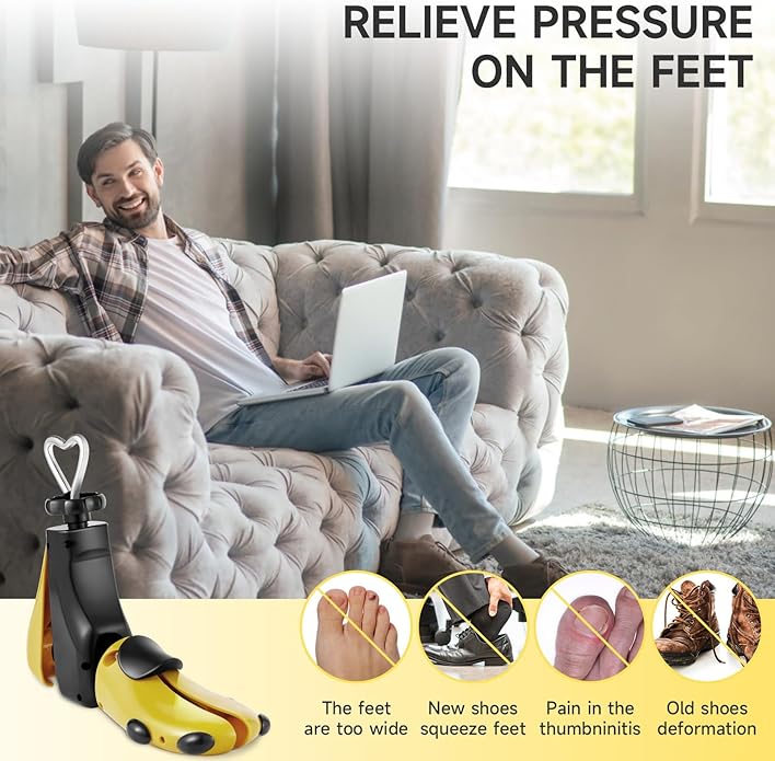 Shoe Stretcher Men, Women Leather Boot Stretcher for Wide Feets, Shoe Tree Adjustable Boot Widener Stretcher