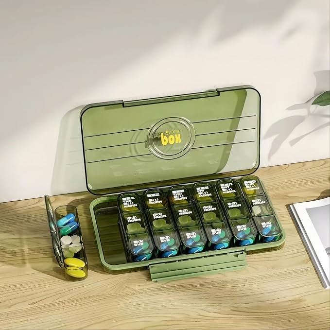 Medicine box with lock 12 x7.6x 7.8 inches [Medium] | Medication Lock box ，First Aid Key Safe Box with Lock, Medical Box Organizer