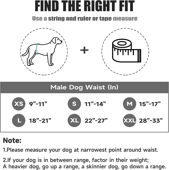 wegreeco Washable Male Dog Diapers (Pack of 3) - Washable Male Dog Belly Wrap (Black Asanoha Pattern, Large)