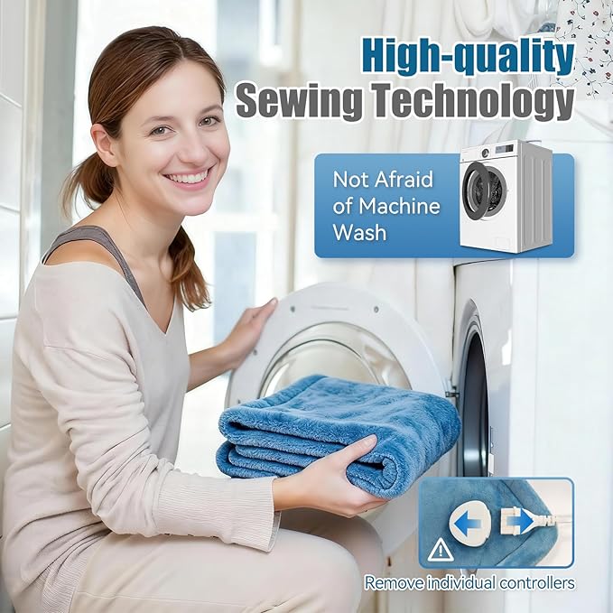 Weighted Heating Pad for Neck & Shoulders - 6 Heat Settings, 4 Timers, Auto Off - Electric Heating Pad for Back Pain Relief - Gift for Women/Men, Mom/Dad, Birthday, Christmas