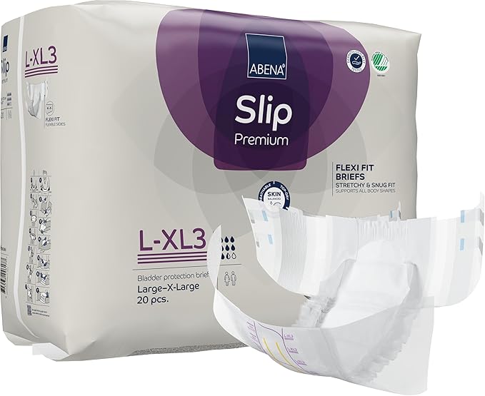 Abena Slip Flexi Fit Adult Incontinence Brief XL Heavy Absorbency Breathable, 1000020865, 80 Ct