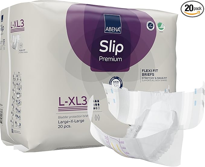 Abena Slip Flexi Fit Adult Incontinence Brief XL Heavy Absorbency Breathable, 1000020865, 20 Ct