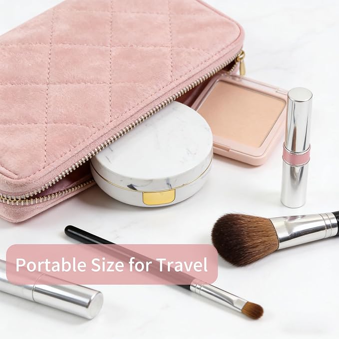 Contact Lens Case, 2 Pack Cute Portable Eye Contacts Travel Box with Mirror Colored Lenses Applicator Remover Tool Kit Solution Bottle for Daily Makeup Office Outdoor (Gold Marble)