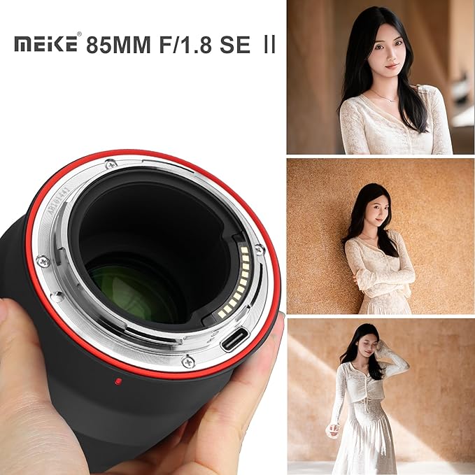 Meike 85mm f1.8 SE II Full Frame STM High Resolution 8K Auto Focus Medium-telephoto Lens Fixed Prime Portrait Lenses for Panasonic Lumix Sigma Camera S1 S1R S1H S5 FP FPL SL SL2 TL