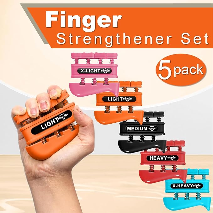 DICYWUDI Grip Strength Trainer, Finger Strength Trainer for Grip Strength Training for Fingers, Wrists, and Hands for Home, Office, Gym, Climbing, Athletes, Musicians, and Therapy