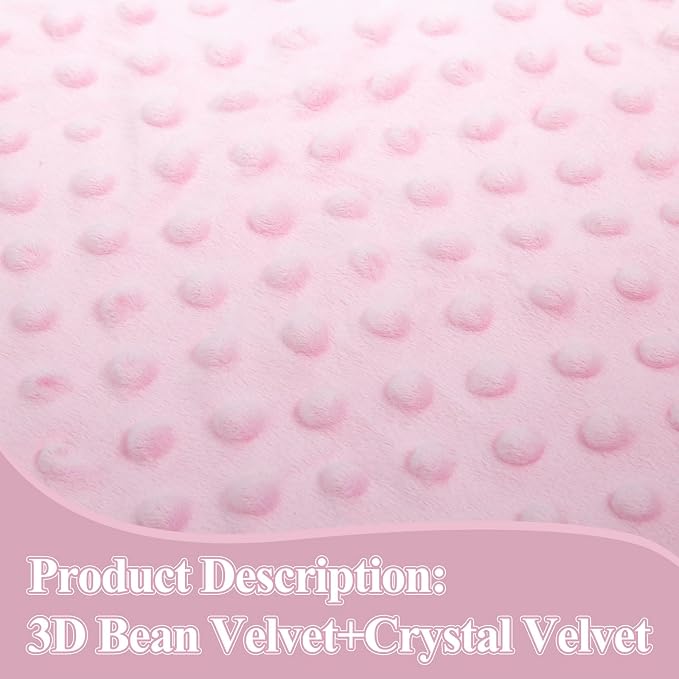 Fidget Blanket for Adults with Dementia, Sensory Mat for Alzheimers Patients, Dementia Activites for Senior (Pink, Round - Diameter 50cm / 19.69 inch)