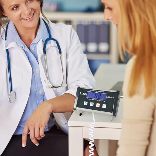 SIKE Digital Physician Scale, Medical Floor Scale for Body Weight, 550 lb Limit Professional Weight Scale, Portable Easy to Read Digital Display, Heavy Duty, Pound & KG Settings, 12.5" x 12" Platform | Portable