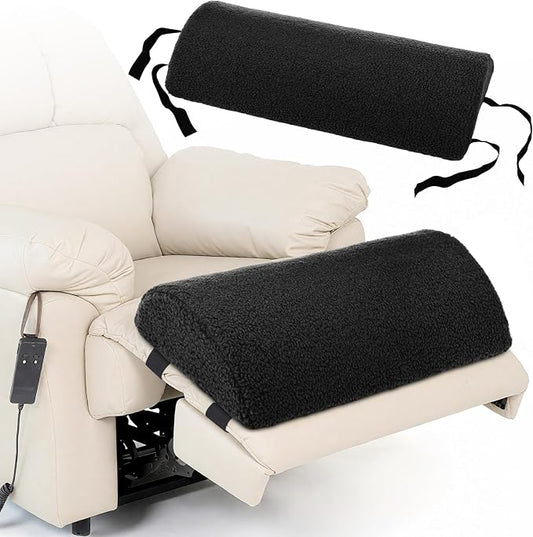 Queekay Recliner Leg Rest Cushion Large Half Moon Bolster Pillow 22.8 x 9.84 x 4 Inch Lumbar Support Pillow Bed Sleeping Semi Roll for Legs, Knees, Lower Back, Ankle and Foot Washable Cover(Black)