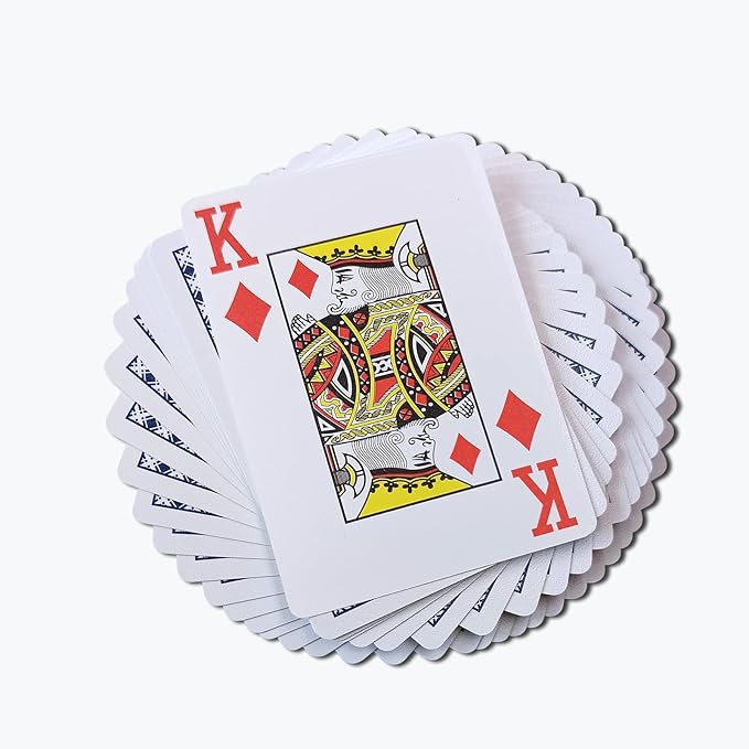 Plastic Playing Cards, Real Poker Size, Casino Quality, Jumbo Index, Waterproof & Washable, Perfect for Texas Hold’em Poker, 1 Blue Deck