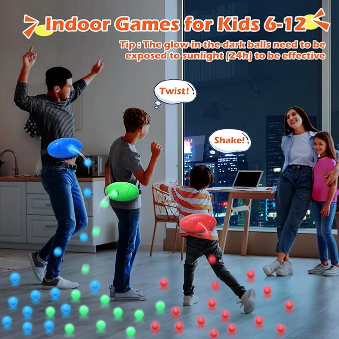 Skirfy Shaking Swing Balls Party Game,3 Pack Floor Game Party Favor Carnival Birthday Game for Kids Adult with 60 Balls, Outdoor Indoor Toys for Boys Girls, New Years Party Games Kids Toys