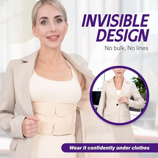 Back Brace Posture Corrector for Women & Men, Adjustable Full Back Support, Shoulder Straightener for Upper & Lower Back Pain Relief-Scoliosis, Hunchback, Waist Trainer (Small, Beige)