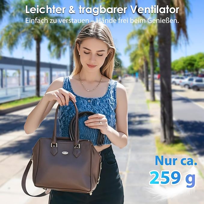 Portable Neck Fan with Neck Support, 5 Speeds, Lightweight, Gifts for Father Men Women, Personal Wearable Neck Fans that Blow Cold Air Rechargeable for Hot Flashes, Disneyland, Travel Essentials