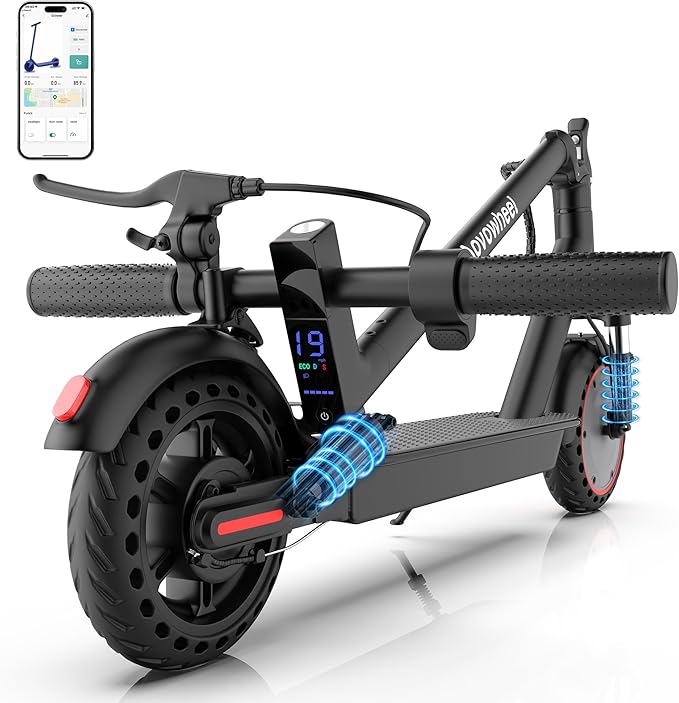Electric Scooter for Adults, Folding E Scooter with 350W/500W Motor 16-24 Mph Top Speed, Max 15-60 Miles Long Range, 6.5''/8.5''/10''/14'' Solid Tires Commuting Scooters, Dual Brakes, APP