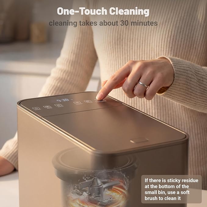 3.2L Electric Kitchen Composter, Smart Odorless, Auto-Cleaning, Low Noise