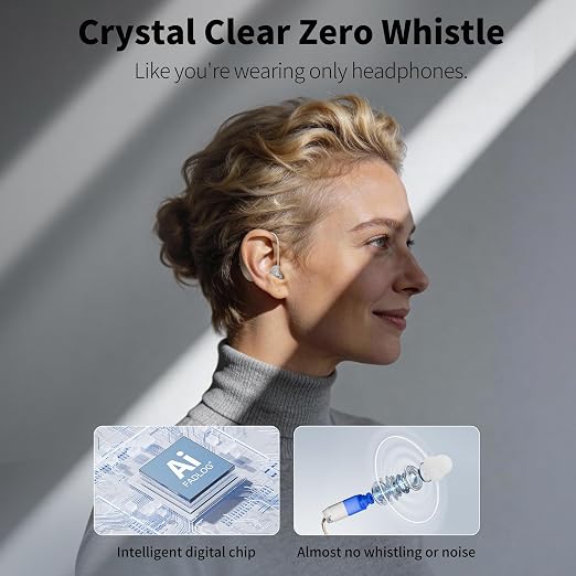 Hearing Aids for Seniors with Noise Cancelling - FDA Registered Invisible Hearing amplifiers,3 Modes,60hrs Chargingcase,Lightweight Amplifier for Elderly Men and Women