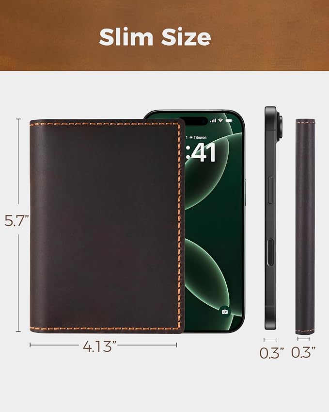 Passport Holder for Travel, Genuine Leather Passport Holder with Airtag, Rfid Passport Cover Wallet Case for Men Women, Travel Essentials Gift, Coffee Brown