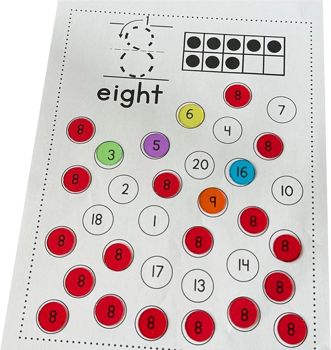 JUNWRROW 2000 Pieces 3/4 inch Transparent 6 Color Clear Bingo Counting Chips Plastic Markers for Large Group Games, Bingo Game,Game Night & Educational Activities