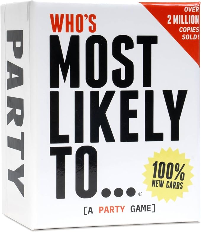 Who's Most Likely To... 100% NEW Cards | Group Party Game | Ages 17+ | 250 Cards, Adults and Teens Game, Game Night, Girls Night, Pregames, Birthdays, Game Gift Idea, Bachelorette Parties