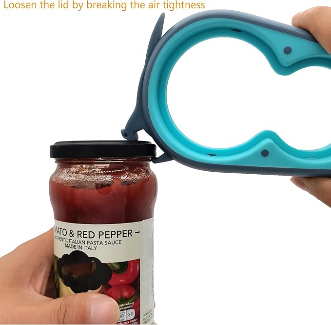Otstar Jar Opener Bottle Opener for Weak Hands,Seniors with Arthritis, Elderly, Jar Lid Opener Gadgets with Rubber Jar Opener Gripper Pad and Corkscrew Opener