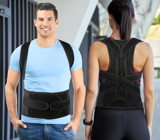 Posture Corrector for Men and Women - Back Brace Full Back Support Straightener for Hunchback - Upper and Lower Lumbar to Relieve,Small(24-29 Inches)