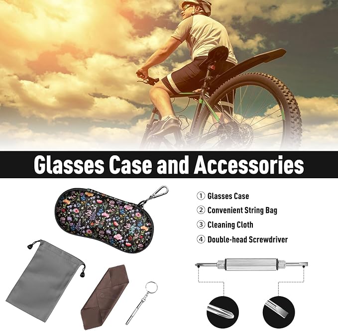 FINTIE Sunglasses Case, Hard EVA Shell Shockproof Sport Glasses Case with Metal Carabiner Travel Zipper Eyeglasses Holder