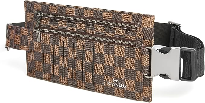 Luxury Travel Wallet – Hidden Money Belt, RFID-Blocking, Anti-Theft Passport Holder for Men & Women (Brown)
