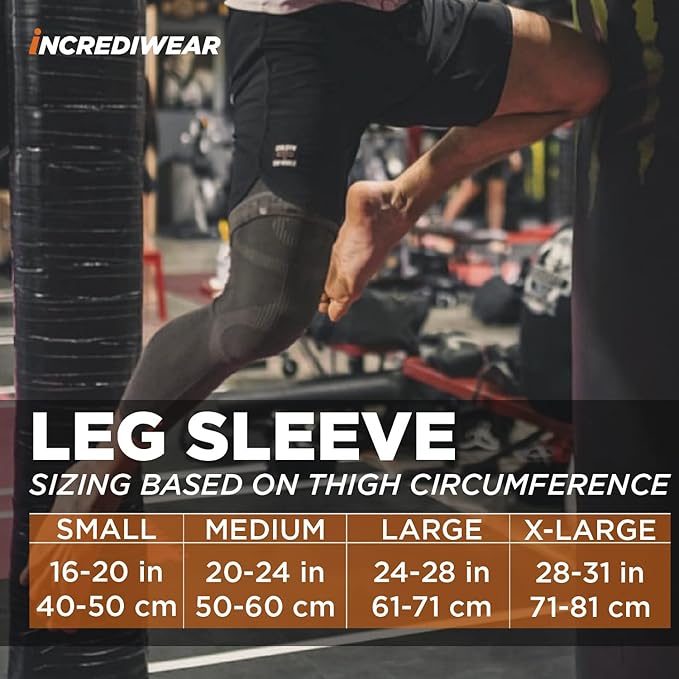 Incrediwear Leg Sleeve 2pk – Full Length Long Leg Sleeve for Leg Pain Relief & Muscle Recovery, Helps Reduce Swelling & Inflammation, Promotes Circulation, Leg Sleeves for Men & Women (Royal, Medium)