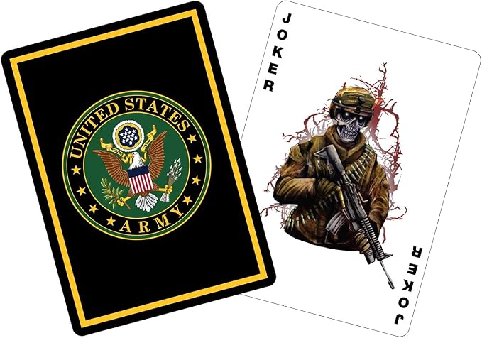 Military Gift Shop US Army Professional Quality Army Playing Cards - Great for Game Night - US Army Gifts for Veterans | Army Playing Cards