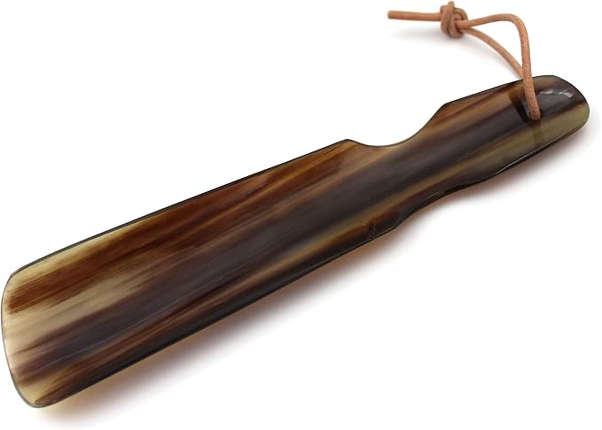 5MOONSUN5 Shoe Horn Made with Real Horn Handmade. Easy Grip Handle Shoehorn for Men,Women Seniors, Pregnancy, Elderly, Back Pain, Kids Shoes & Boots. Best Gift Idea Home or Travel Use.(8'')