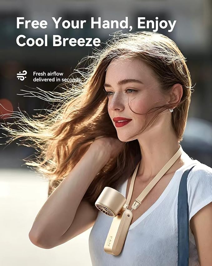Handheld Portable Turbo Fan with Ice Cooler, Speed (1-199) 5500mAh Rechargeable Personal Fan,[20H Cooling Time] Mini Yet Powerful [20000 RPM] Small Pocket Fans for Travel/Outdoor/Home/, Gold Pink