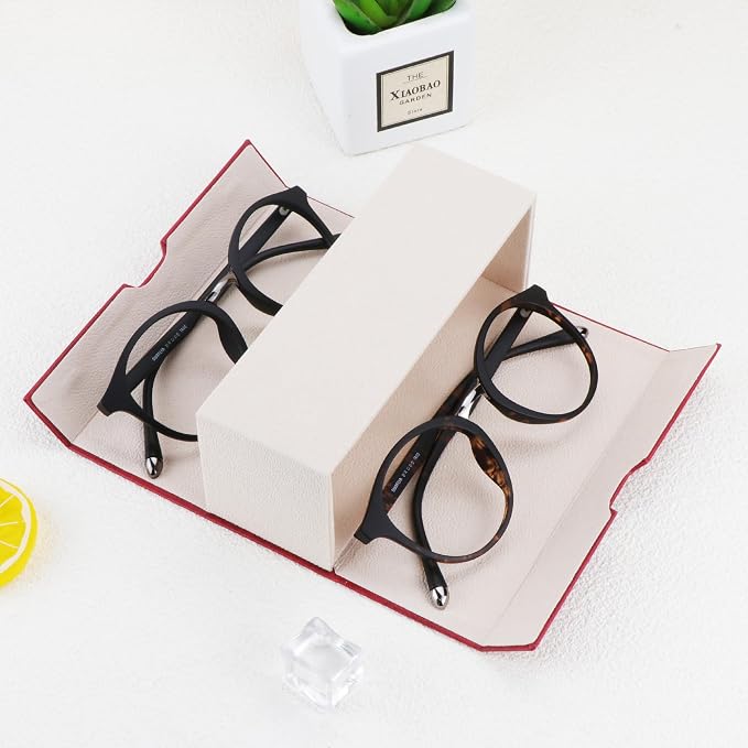 LifeArt Eyeglass Case Hard Shell, Portable Sunglass Case, Fashionable PU Leather Eyeglass Case, Lightweight
