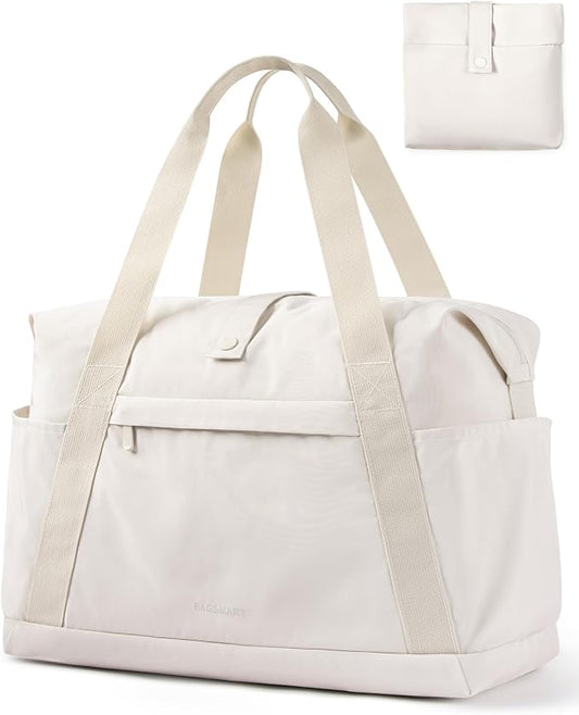 BAGSMART For Spirit Airlines Personal Item Bag, 23L Foldable Weekender Bags for Women Gym Tote Overnight Bag for Travel