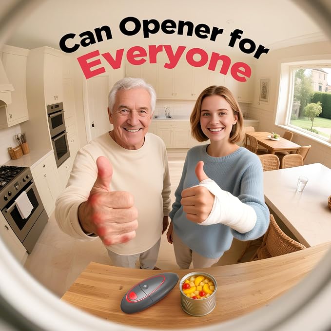 Electric Can Opener Fits Almost All Can Sizes for Seniors with Arthritis, Hand Held Battery Operated Can Opener with Smooth Edge, Food Safe Kitchen Gadgets Automatic Can Opener for Kitchen