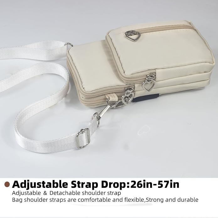Small Crossbody Bag for Women - Mini Phone Purses with Crossbody Strap and Wallet - Nylon Arm Bag