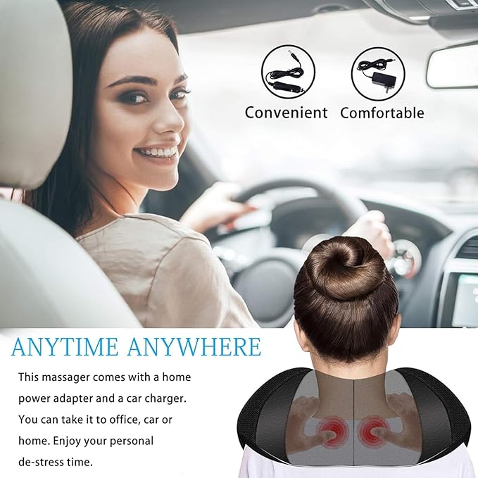 VIKTOR JURGEN Christmas Gifts for Women & Men, Shiatsu Neck and Shoulder Massager with Heat Deep Tissue Kneading Sports Recovery Massagers for Back, Foot, Relaxation Gifts for Wife, Husband, Him, Her