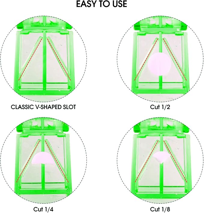 Ultrassist Pill Cutter and Splitter for Cutting Small or Large Pills, Accurate Medicine Splitter with Stainless Steel Blade, Transparent Vitamins Slicer Assorted Colors