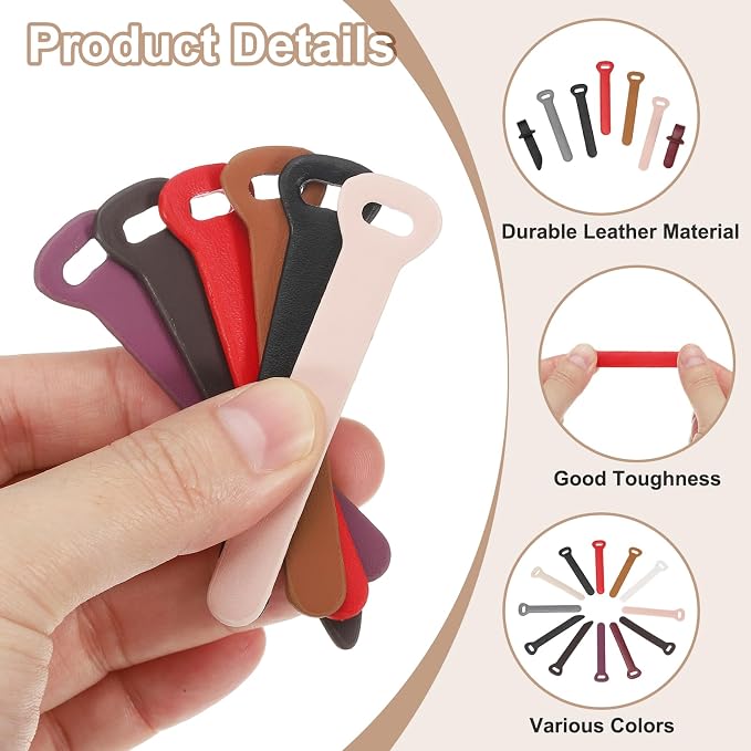 PATIKIL 15Pcs Leather Zipper Pull, 2.6" Replacement Zipper Puller Extender Backpack Luggage Sliders for Handbags Suitcases Bags Wallets Jackets Coats Pull Tabs, Dark Brown