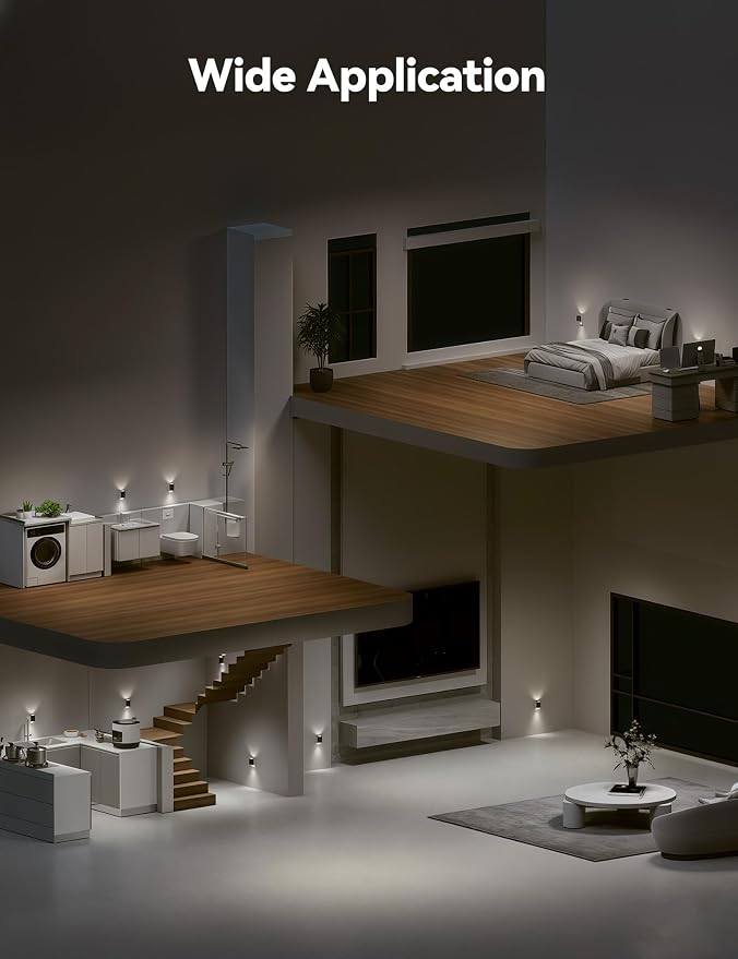 Brightown 2 Pack White Night Lights with Rotating Plug, Pure White | Modern Night Light with Rotating Plug, Dusk to Dawn Sensor, 0-100LM Stepless Dimming Night Light for Hallway Bedroom Bathroom