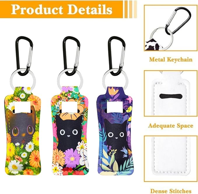Chapstick Holder Key Chain Lipstick Holder Lip Balm Holder Keychain | Stocking Stuffers Gift, Compatible with Chapstick, Lip Balm and Lipstick, Bag Charm Accessories, Gifts for Women Friend