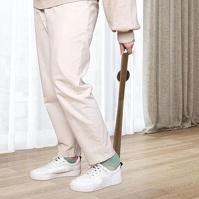 Shoe Horn Long Handle for Seniors, Shoe Horn Long Handle, 20in Magnetic Mount Wooden Shoehorn Without Bending Helper for Seniors, Women, Men, Kids, Shoehorn -