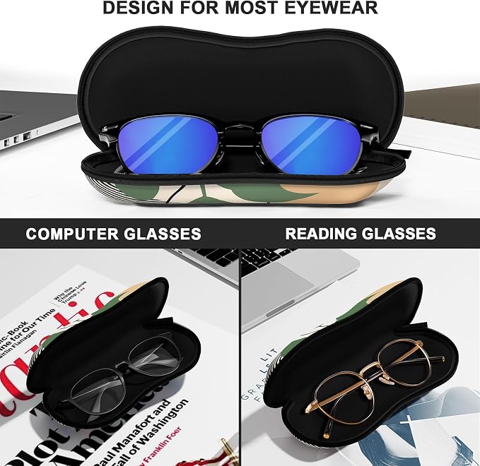 Sunglasses Soft Case, Ultra Light Portable Neoprene Zipper Glasses Case for Men Women