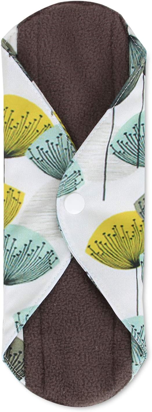 Teamoy 10pcs Cloth Panty Liners, Reusable Sanitary Pads with Wet bag, Washable Cloth Menstrual Pads with Charcoal Absorbency Layers (Country Style, 3pcs×7.9''+4pcs×10''+3pcs×11.6''), 11 Piece Set | Washable Pads with Charcoal Absorbency Layers, Soft an...