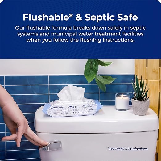 Squatty Potty Bamboo Folding Oslo Toilet Stool with Flushable Wipes Bundle | 3 Packs of 50 (150 Total Wet Wipes) with Bamboo Foldable Squat Bathroom Stool | Wet Wipes with Cucumber and Aloe Spa Scent