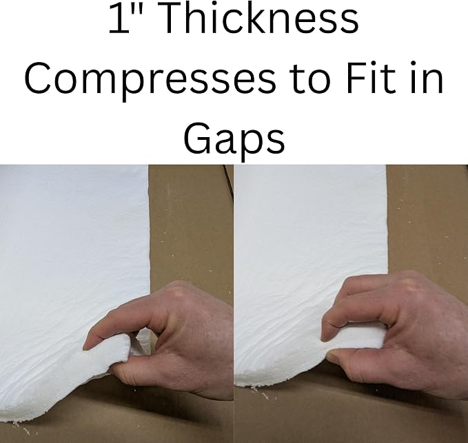 1" Thick Ceramic Fiber Blanket, 24" Wide, 25 Ft. Long, 2400F Rated Insulation, 8 Lb. Density, 3029E