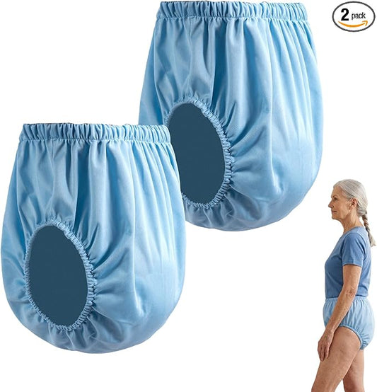 2 Pack Adult Diaper Cover, TPU Diaper Cover for Overnight | Waterproof Unisex Incontinence Pants,Leak-Proof Plastic Underwear Pants for Seniors Post-Surgery Recovery (Small)