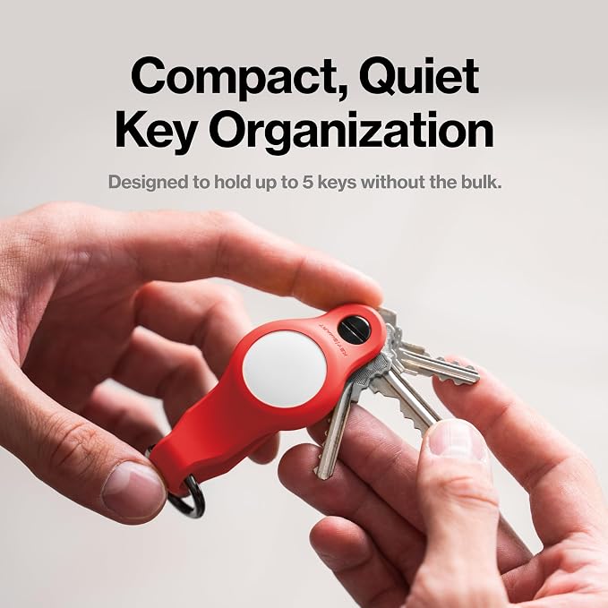 KeySmart Air - Premium Keychain Key Holder Compatible with Apple AirTag, 5 Key Organizer Keychain, Air Tags Not Included