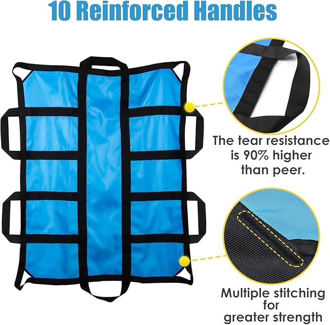 40"x48"Transfer Sheets for Elderly,Upgrade 440 LBS Load-Bearing Positioning Bed Pad with Reinforced Handles,Washable Reusable Elderly Transfer Pad Easy Lift & Transfer,Slide Sheets