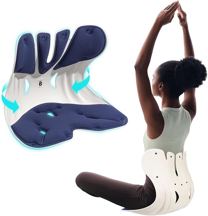 BKT Ergonomic Seat Cushion - Lumbar Support Pillow for Office Chair & Floor | Premium upgraded materials for long sitting. Comfort for students, nursing mothers, office workers and outdoor fishing trips