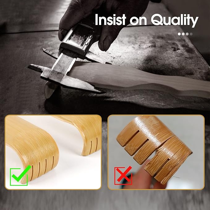 WARMLIFE Back Scratcher, 2 Pack Back Scratcher for Men & Women, 17 Inch Curved Long Handle Bamboo Backscratchers for Adults, Ideal Gifts for Mom and Dad