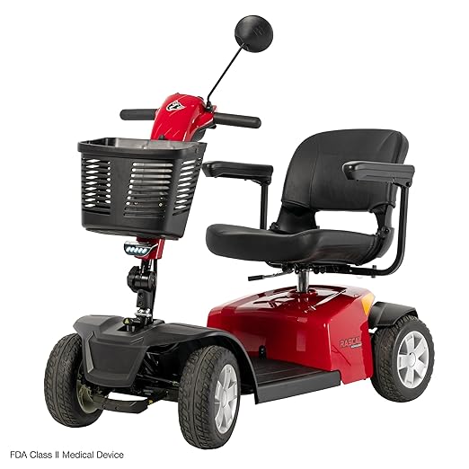 Rascal Conquest 4-Wheel Heavy-Duty Outdoor Mobility Scooter, Long-Range Battery-Powered Electric Travel, 350lb Capacity, Battery Included
